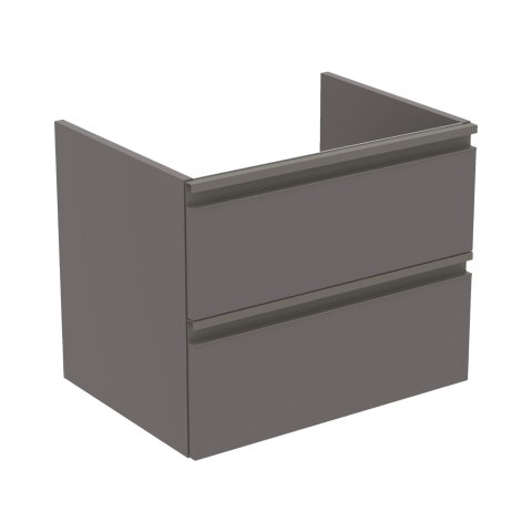 Mobilier simplu - Mobilier TESI 2 sertare taupe (grej) inchis mat 60 cm Ideal Standard