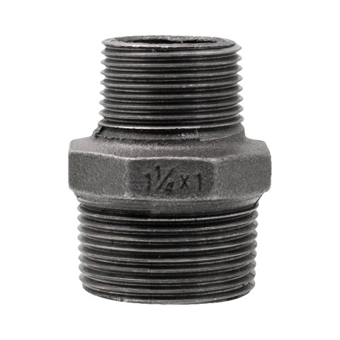 Fitinguri negre - Niplu redus negru 1.1/4 x 1" filet exterior Klass
