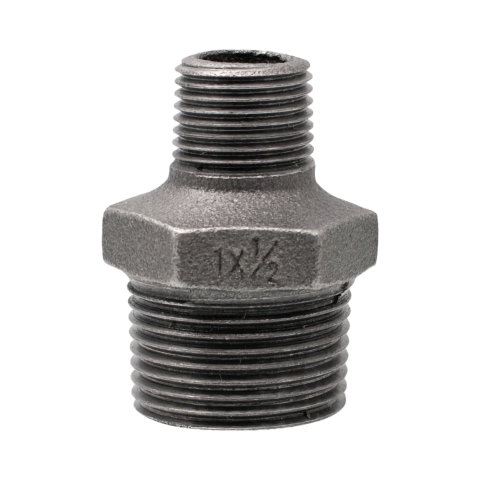 Fitinguri negre - Niplu redus negru 1 x 1/2" filet exterior Klass