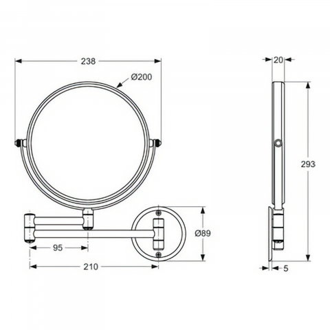 Oglinda pentru barbierit sau machiaj Iom Ideal Standard [2]