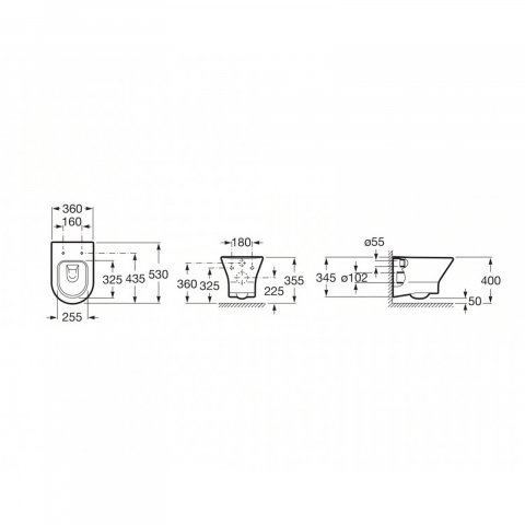 Pachet 5 bucati WC Nexo suspendat Rimless Roca [4]