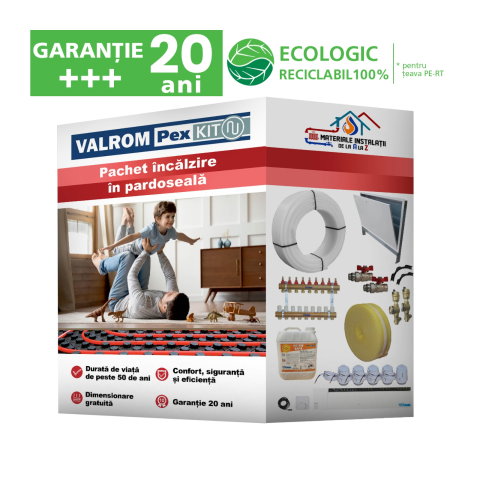 Pachete incalzire in pardoseala VALROM - Pachet incalzire pardoseala ECO 100 MP cu automatizare