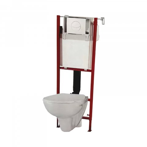 Pachete avantajoase toalete si bideuri - Set rezervor incastrat cu vas WC si capac Lineo Wirquin