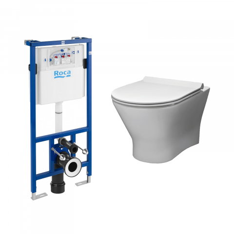 Pachete avantajoase toalete si bideuri - Pachet WC Nexo suspendat Rimless Roca