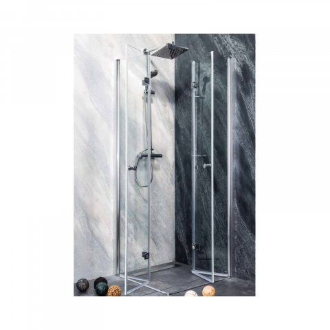 Paravan dus - Paravan de dus Duet 75-77 x 195 cm crom stanga Sanotechnik