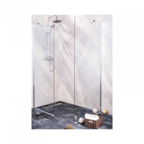 Paravan dus - Parte fixa Young 65-67 x 195 cm crom Sanotechnik