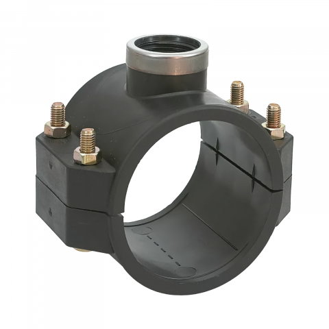 Tuburi, robineti, fitinguri PEHD pentru alimentare apa - Piesa bransare D.200 x 1.1/2"