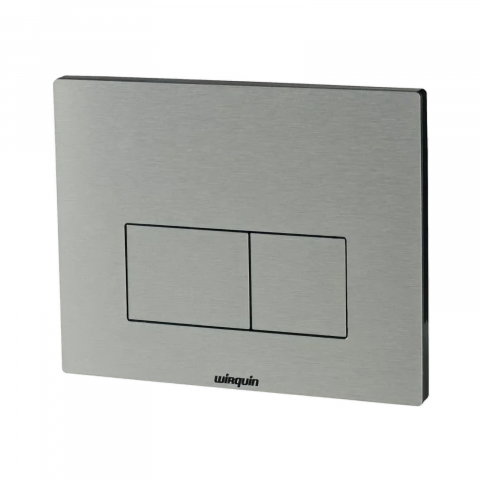 Baie - Placa de comanda aluminiu periat, cu dubla actionare WIRQUIN