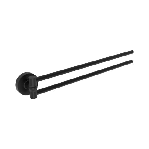 Accesorii baie - Portprosop articulat dublu Iobagno Alfa AC1509BK negru mat