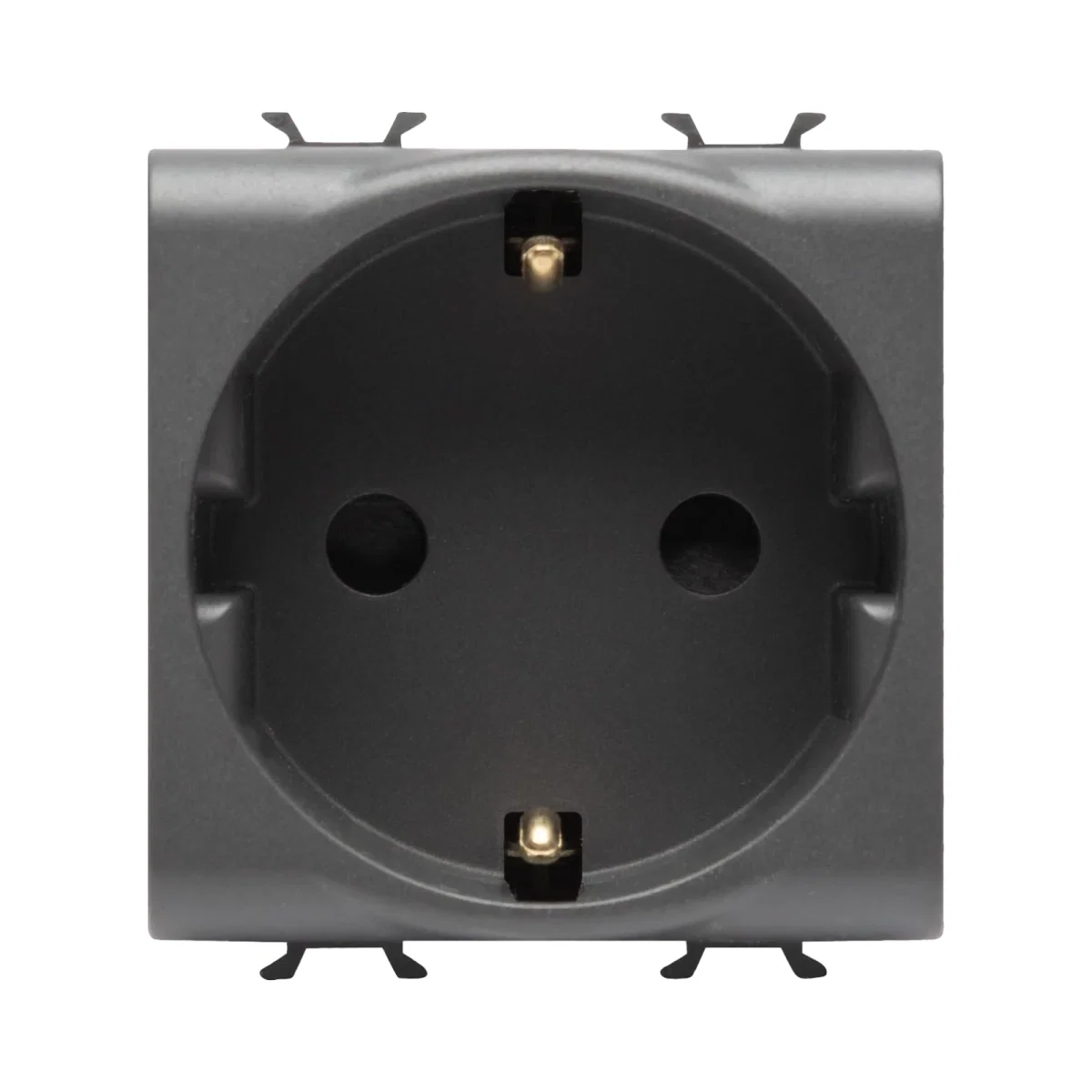 Prize, intrerupatoare si variatoare - PRIZA SCHUKO 2M 16A NEGRU CHORUS - GEWISS | GW12241