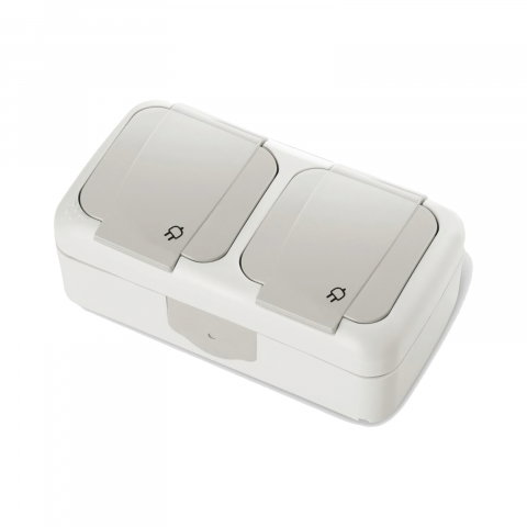 Prize - Priza Schuko dubla cu capac Palmiye Viko by Panasonic