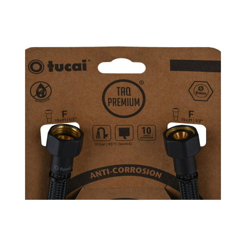 Racord apa Premium 1/2" x 1/2" negru L= 400 mm Tucai [1]