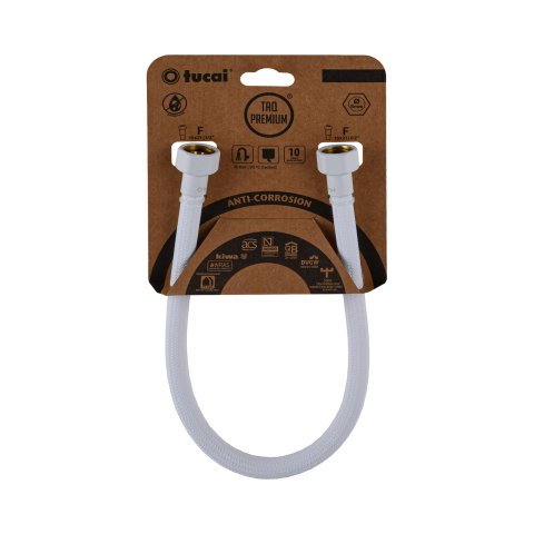 Racorduri flexibile apa - Racord apa Premium 1/2" x 1/2" alb L= 400 mm Tucai