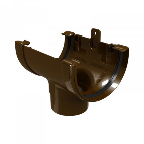 Colectare ape pluviale - Racord jgheab burlan PVC classic maro
