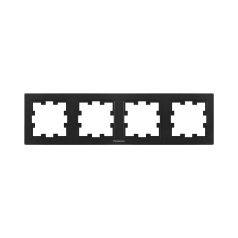 Rame - Rama priza 4 module orizontala Karre Plus 55 Negru