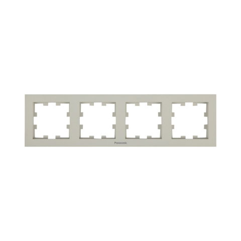 Rame - Rama priza 4 module orizontala Karre Plus 55 Soft Touch Sandstone