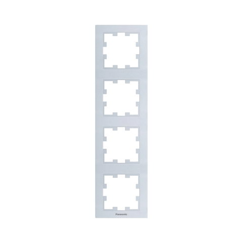 Rame - Rama priza 4 module verticala Karre Plus 55 Silver