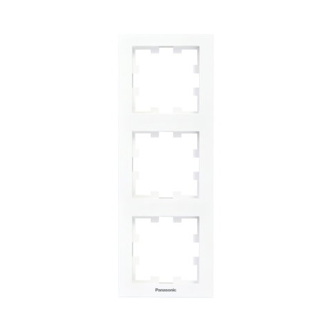 Rame - Rama priza tripla verticala Karre Plus 55 Alb