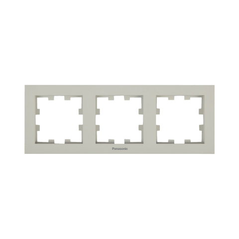 Rame - Rama priza tripla orizontala Karre Plus 55 Soft Touch Sandstone