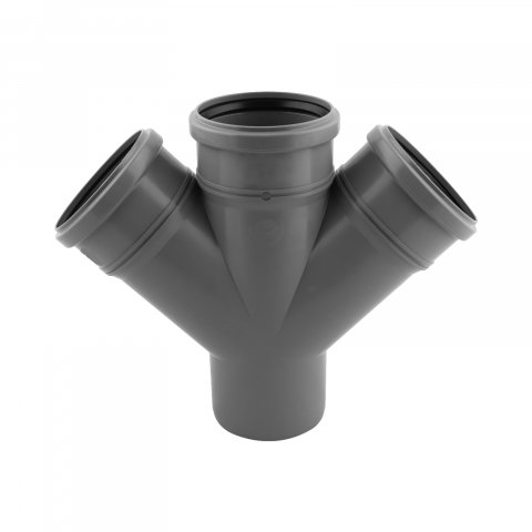 Canalizare interioara PP - Ramificatie dubla PP D.110 x 110 x 110 mm x 45 grade