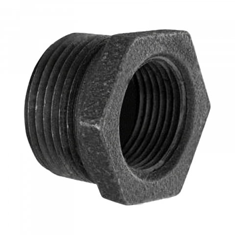 Tevi, fitinguri si accesorii pentru instalatii gaz - Reductie neagra 1" x 3/4" filet interior - exterior