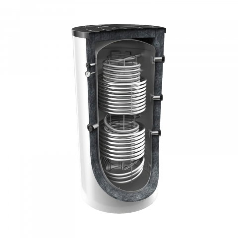 Boilere termoelectrice - Rezervor HYG cu serpentina ACM + 2 serpentine AT 1000 TESY V 10/9 S2 1000 95 HYG5.5