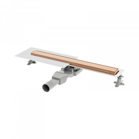 Baie - Rigola de dus 600 mm Linear bronz periat Wirquin