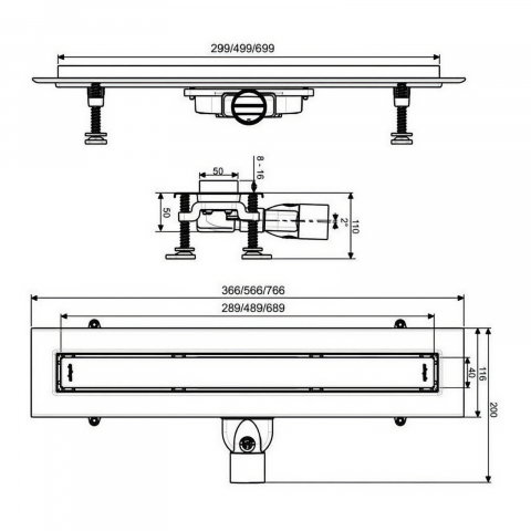 Rigola de dus Slim 500 mm Venisio Slim WIRQUIN [5]