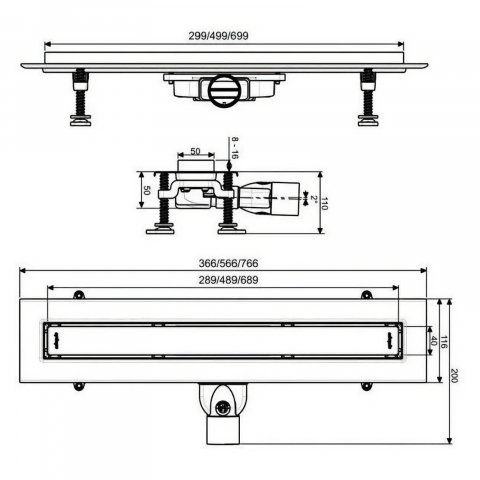 Rigola de dus Slim 300 mm Venisio Slim WIRQUIN [4]