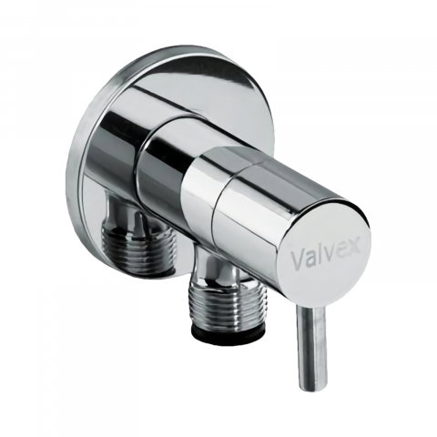 Robineti apa - Robinet coltar cromat, cu cartus ceramic 1/2" x 3/4" Vega Valvex