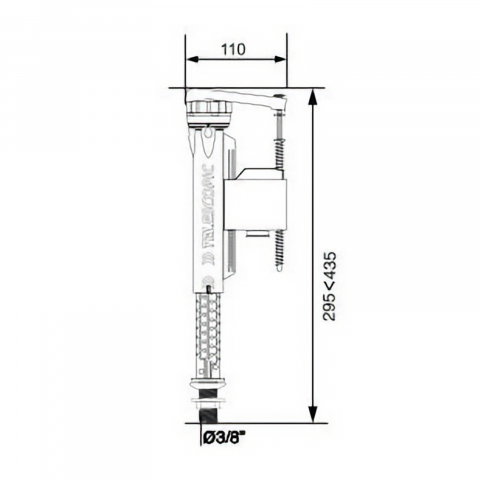 Robinet flotor 3/8 alimentare laterala Jollyfill Wirquin [1]