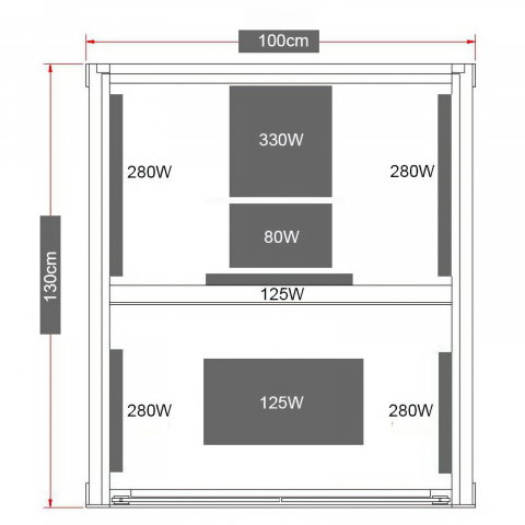 Sauna uscata cu incalzitor de carbon-magneziu, 100 x 130 x 195 cm, Carbon 1 Sanotechnik [9]