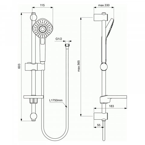 Set cada cu bara CERAPLAN III promo 3 in 1 (BC560AA, B0718AA si B2621AA) Ideal Standard [6]
