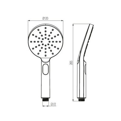 Set de dus cu punct, 3 functii ROUND Black Valvex [1]