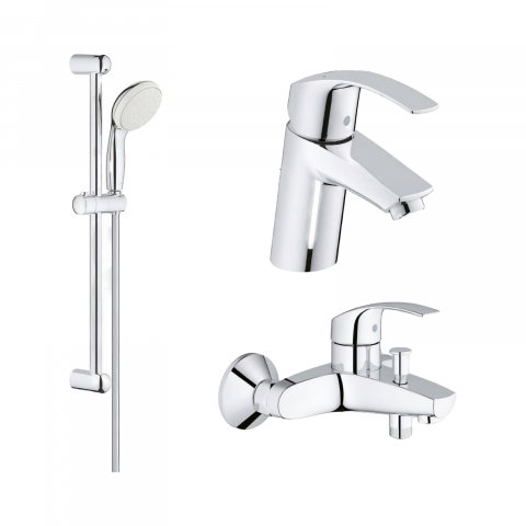 Baie - Set Eurosmart cada S - lavoar S si set de dus Tempesta 100 Grohe