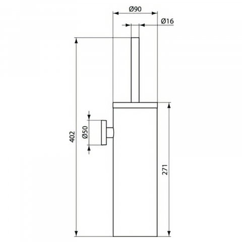 Set perie WC, montaj suspendat crom Iom Ideal Standard [1]