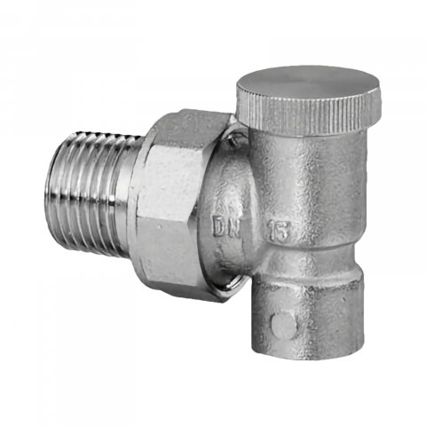Instalatii termice - Robinet radiator retur Z0-K-15 coltar, nichelat 1/2" Valvex