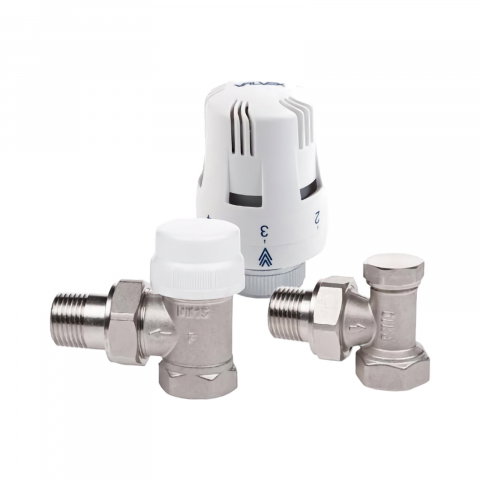 Robineti pentru radiator - Set robineti Tur-Retur 1/2" cu cap Termostatat Valvex
