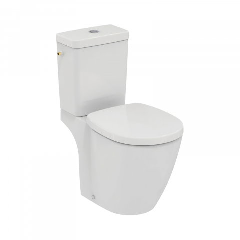 Baie - Set vas WC CONNECT evacuare laterala, rezervor CUBE alimentare laterala si capac soft-close Ideal Standard
