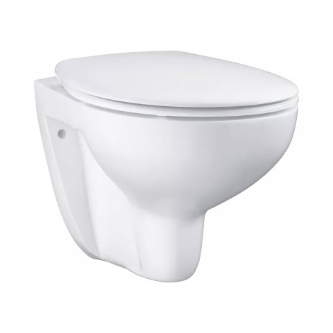 Baie - Set vas wc suspendat Grohe Bau Ceramic Rimless 53x37 cm cu capac inchidere lenta