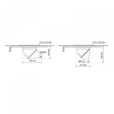 Sifon de pardoseala pivotare la 360 grade James D40 Soda WIRQUIN [4]