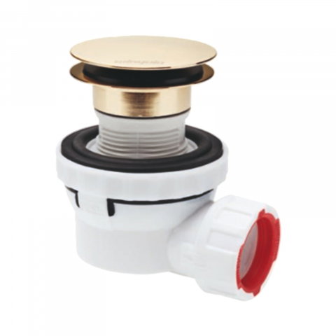 Sifoane lavoar si ventile - Sifon lavoar Nano Quick-Clack auriu membrana antimiros WIRQUIN