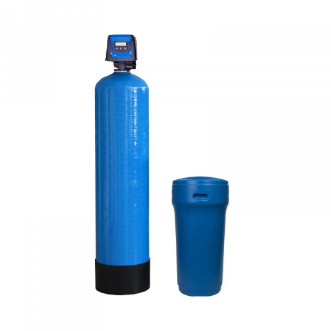Statii de filtrare si tratare cu medii filtrante - Statie dedurizare aquaPUR SOFT 18 SIMPLEX VANA FLECK Q= 1,5 mc/h BYPASS