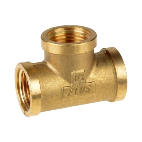 Alimentare apa. Tevi, fitinguri si accesorii - Teu alama 1/2" Plus CherBros