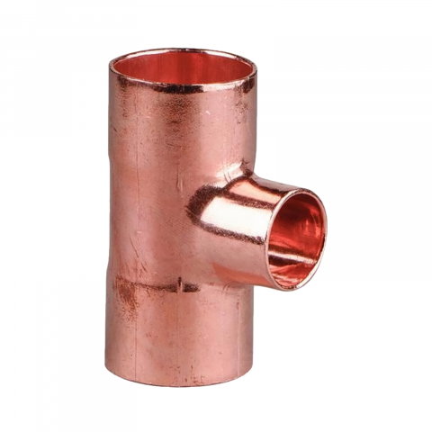 Alimentare apa. Tevi, fitinguri si accesorii - Teu redus cupru D.22 x 18 x 22 mm