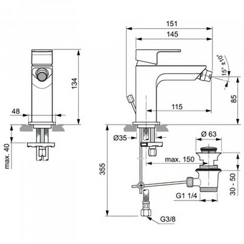 Baterie bideu EDGE Ideal Standard [3]