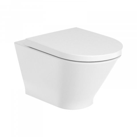 Baie - Vas WC suspendat Rimless, evacuare orizontala, fixare ascunsa The Gap Roca