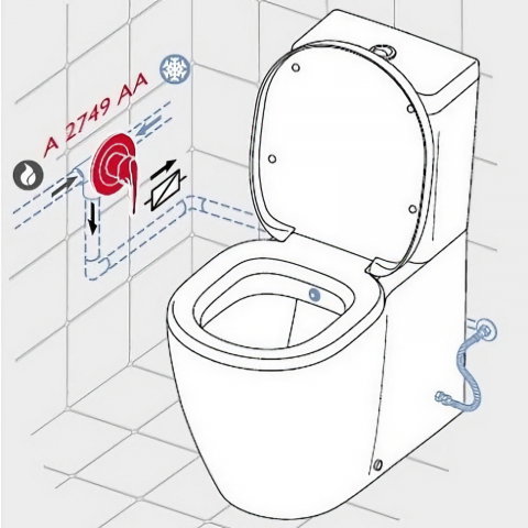 Vas WC CONNECT BTW cu funtie de bideu 66.5 x 36.5 cm Ideal Standard [6]