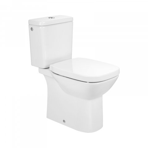 Baie - Vas WC pe pardoseala, Rimless, cu evacuare dubla Debba Roca