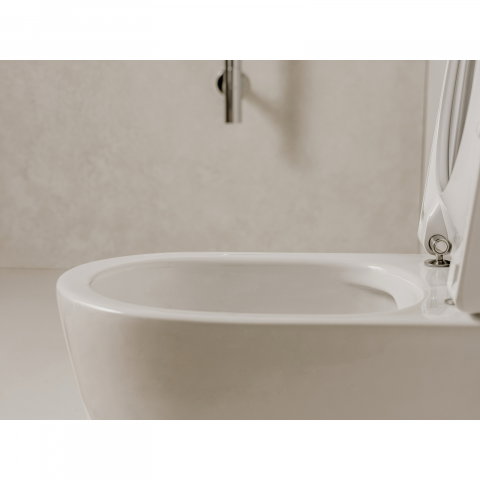 Vas WC suspendat din portelan, Rimless, cu evacuare orizontala ONA Roca [1]